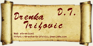 Drenka Trifović vizit kartica
